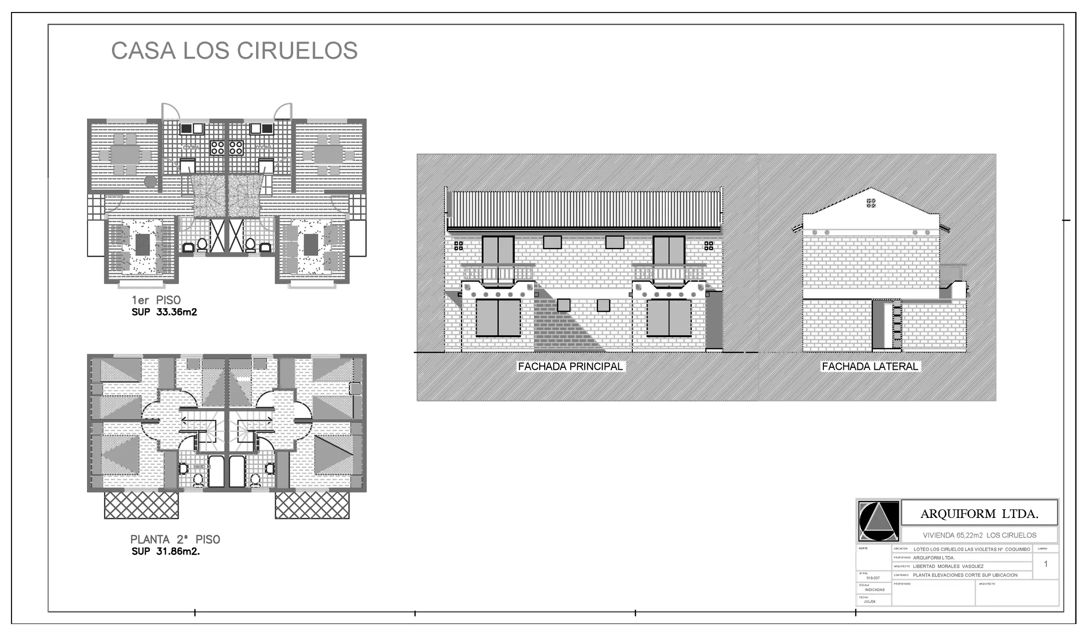 Materíal gráfico de la arquitecta Libertad Fatima Margarita Morales Vasquez